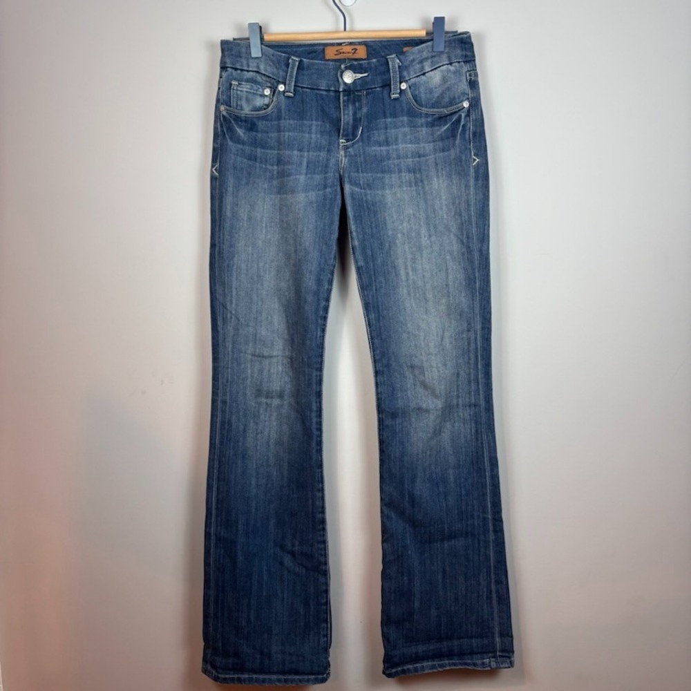 Seven7 Bootcut Womens Size 28 Medium Wash Low Rise Bootcut Jeans Y2K Retro‎